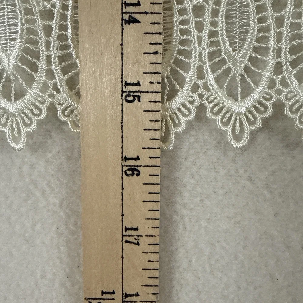 Charter Club Cal King Bed Skirt Lace Farmhouse Cottage Cream 15.5